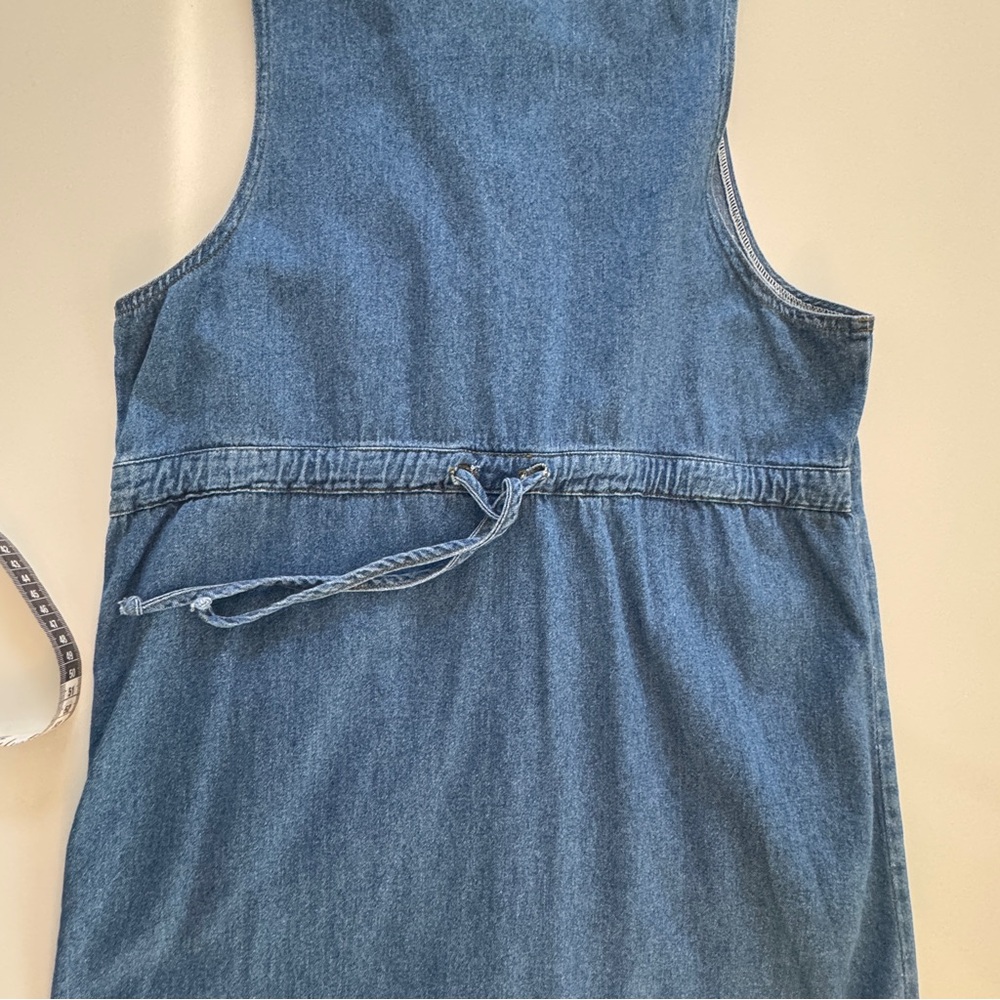 90s Y2K VTG California Concepts Denim Button Front Jumper  Floral Embroider - Picture 12 of 12